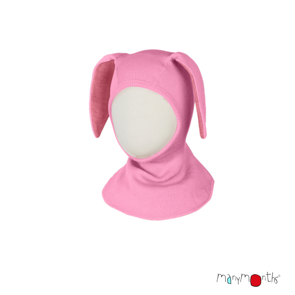 ManyMonths® Natural Woollies Bunny Hood UNiQUE Stork Pink_1500px