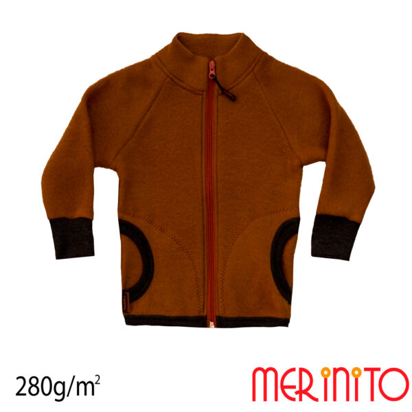 C030_IN - Jacheta copii Merinito Soft Fleece lana merinos Cinnamon